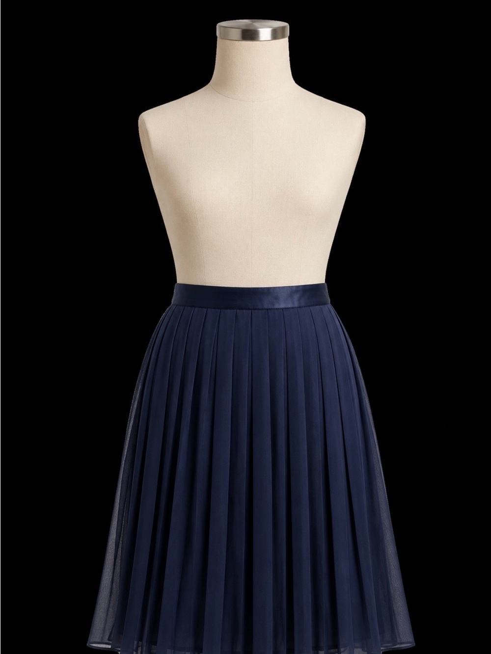 H&M Navy A-Line Skirt with Zipper